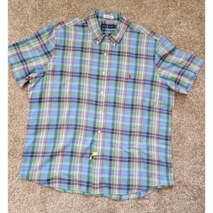 Polo Ralph Lauren Shirt Mens XXL Indian Madras Plaid Multicolor Button Down